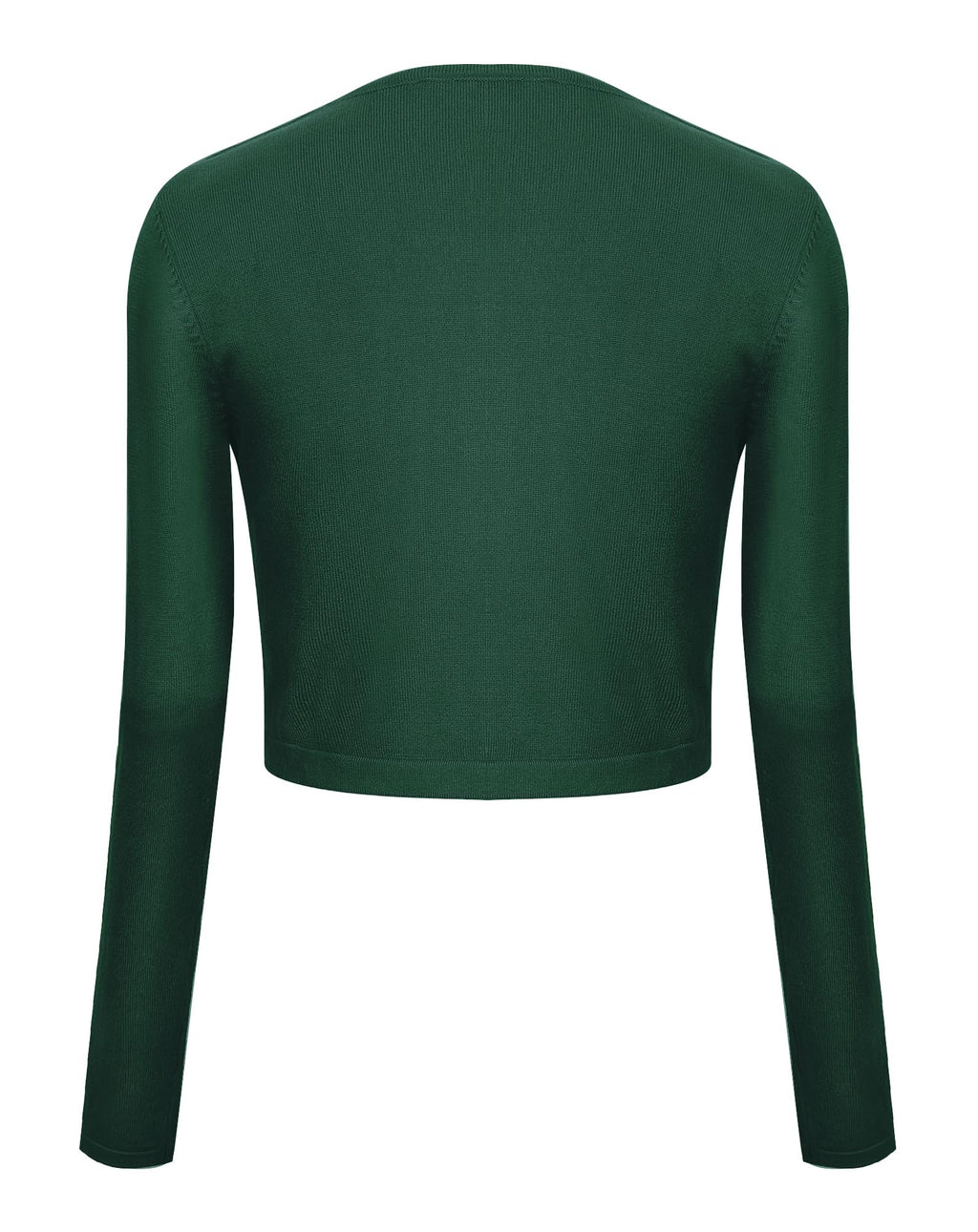 Urban CoCo Women's Long Sleeve Button Up Cropped Cardigan Sweaters for Women Crew Neck Short Bolero Shrug for Dresses