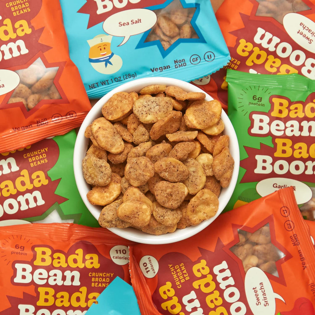 Bada Bean Bada Boom, Crunchy Roasted Broad Bean Snacks (Fava), High Protein, Vegan, Gluten-free - 110 Calorie Packs, Buffalo Wing, 4.5 Ounce (Pack of 6)