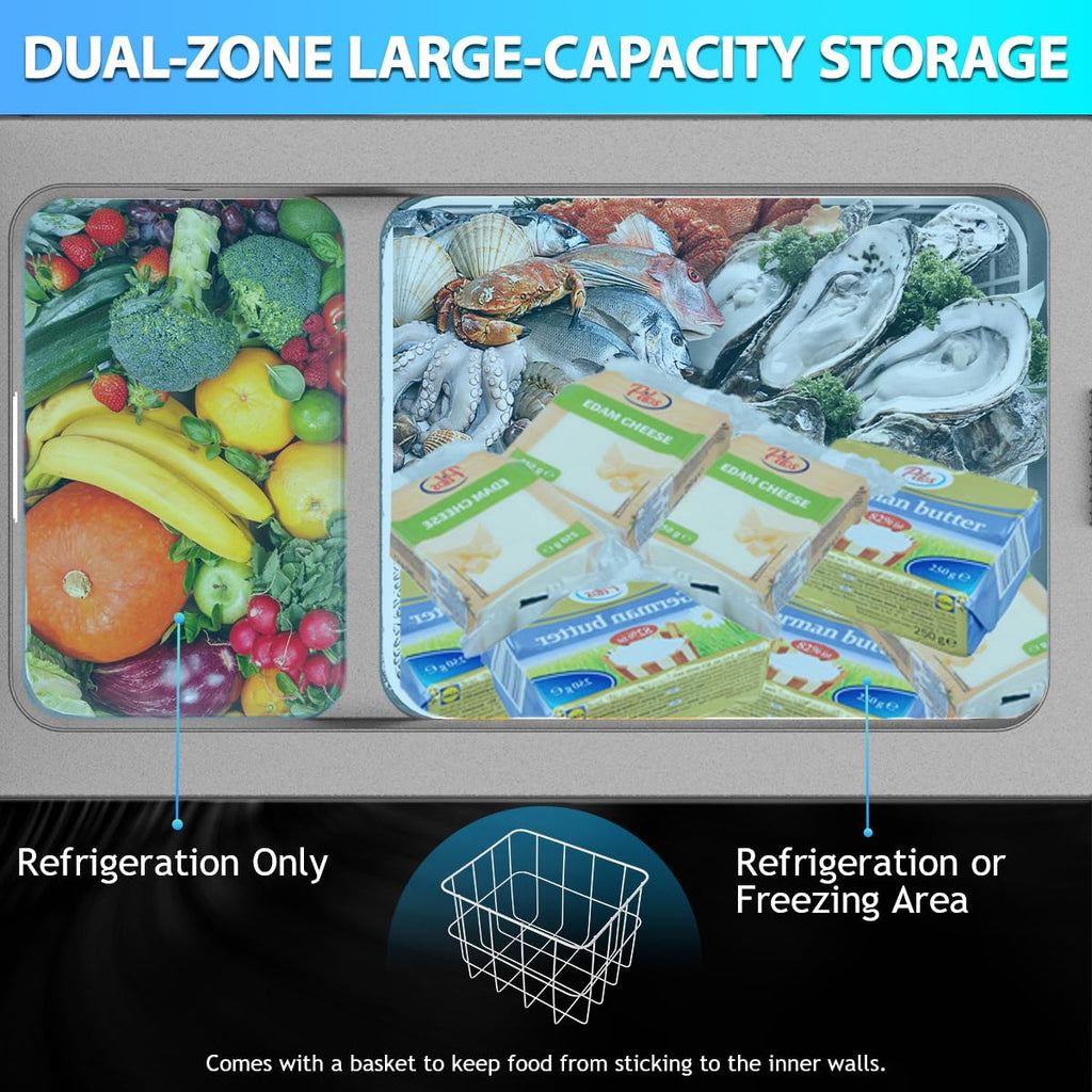 Alpicool NCF35 Portable Fridge Freezer,12 Volt Car Refrigerator, 32 Quart (30.6 Liter) Fast Cooling 12V Car Fridge -4℉~68℉,for Outdoor, Camping, RV, Truck