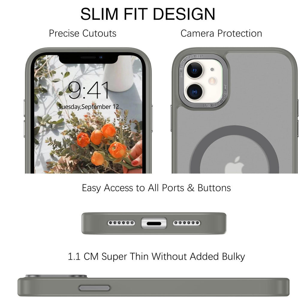 BENTOBEN for iPhone 11 Phone Case, Phone case for iPhone 11 Magnetic Case [Compatible with Mag Safe] Translucent Matte Slim Shockproof Anti-Fingerprint Protective Cover for iPhone 11 6.1’’ Black