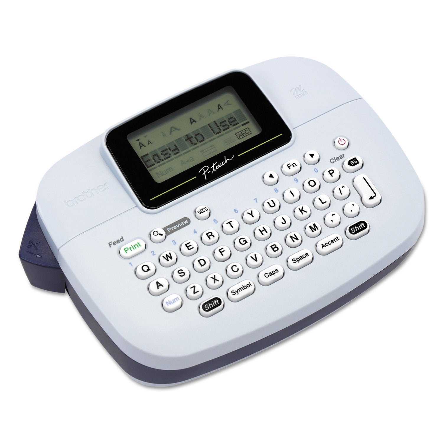 Brother P-Touch Professional Label Maker PTM95 with 9 Type Styles and 8 Deco Patterns for Small Business, Home Office Organization, and Storage Labels - Portable Handheld Design with QWERTY Keyboard