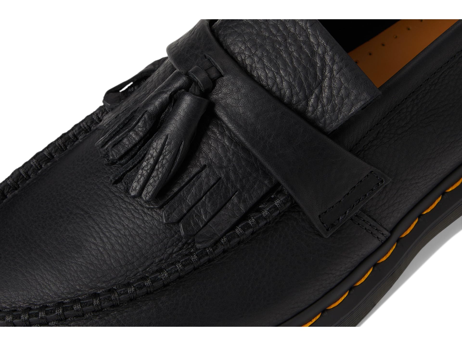 Dr. Martens Unisex Adult Adrian Yellow Stitch Leather Loafers