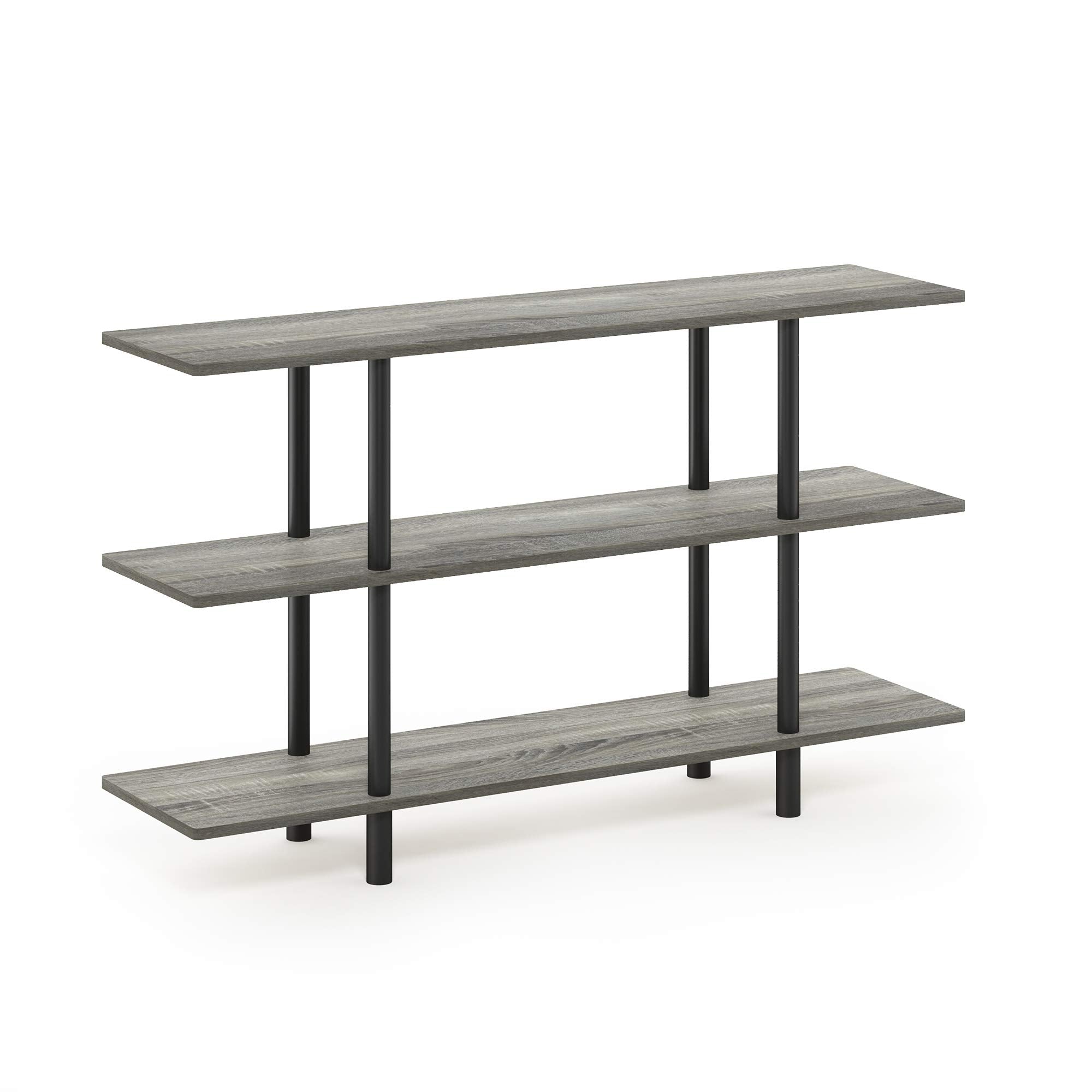 Furinno Turn-N-Tube 4-Tier Design Display Rack, Espresso/Black