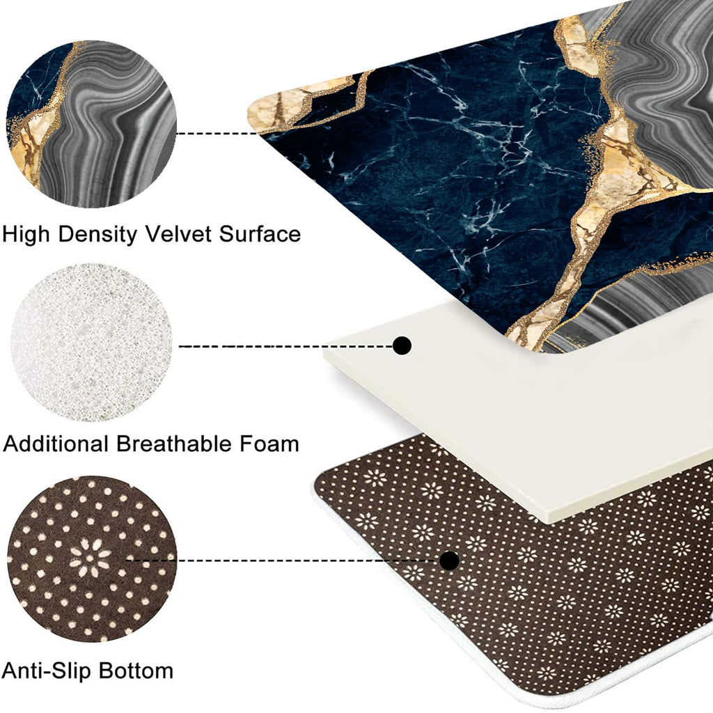 Nkzply 4 Pcs Black Marble Shower Curtain Sets with Rugs Gold Bathroom Sets with Shower Curtain and Rugs Modern Abstract Bathroom Decor Accessories Shower Curtains for Bathroom Toilet Lid Cover