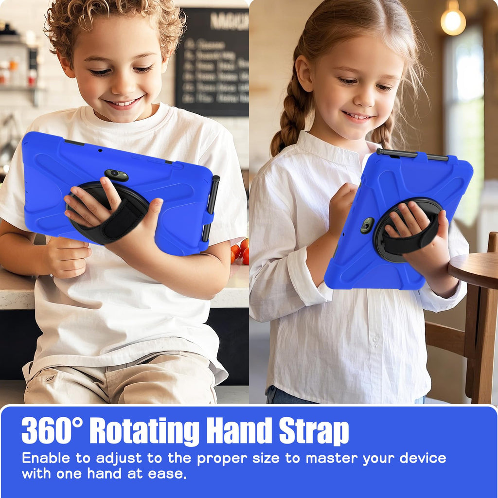 Samsung Galaxy Tab Active5/Active 3 8.0 Case, with 360 Stand, Handle Hand Strap & Shoulder Strap for Galaxy Tab Active5 8" 2024 X300/X307, Active3 8" 2020 T570/T575/T577 (Black)