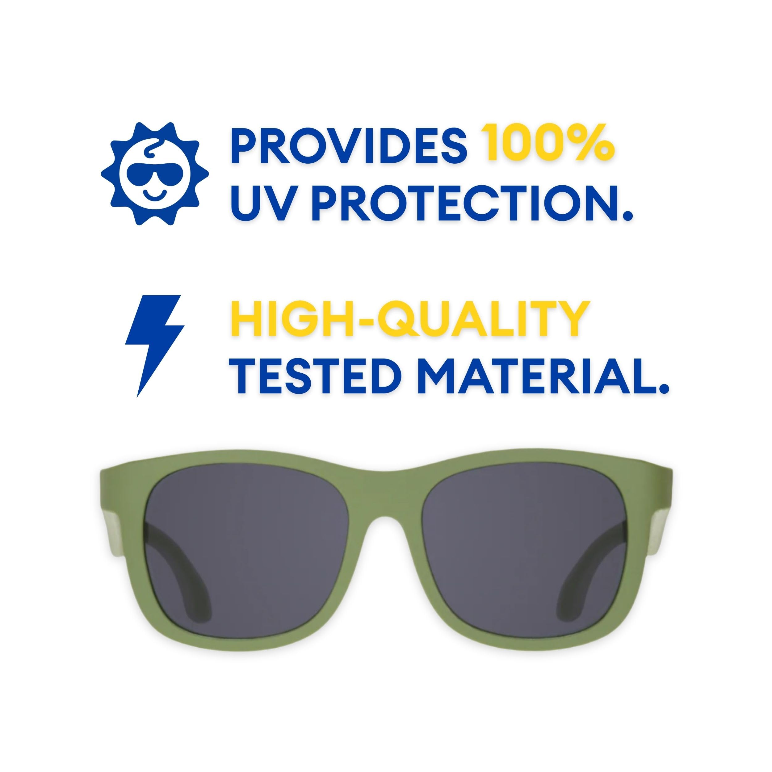 Babiators Original Navigator Baby & Toddler Sunglasses | 100% UV Protection, Shatter-Resistant, Flexible Rubber Frames