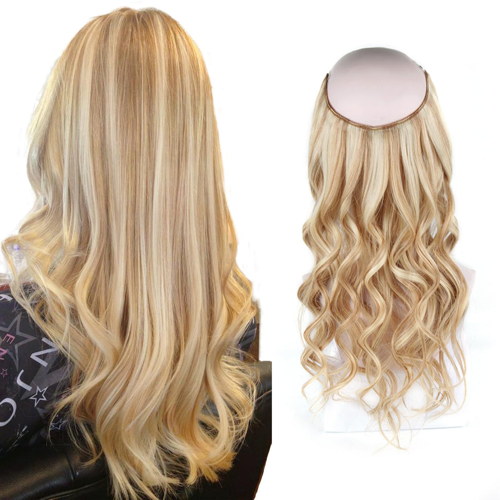 Sassina Invisible Wire Hair Extensions Real Human Hair with Transparent Wire Adjustable Size Secure Clips Natural Straight Secret Miracle Hairpiece, #1 Jet Black 12 Inch 70 Gram