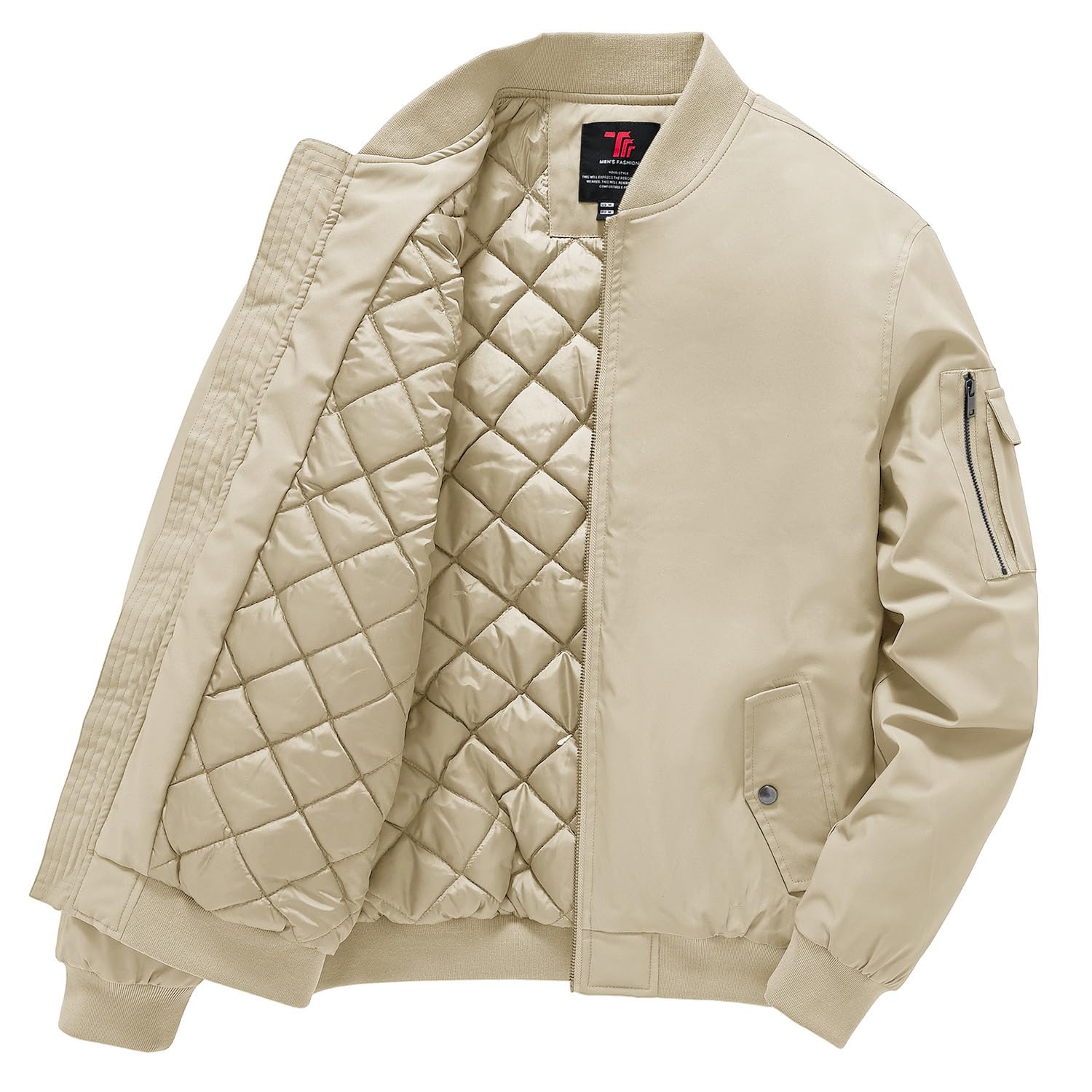 Gopune Men's Windproof Bomber Jacket Warm Water Resistant Windbreaker Winter Outwear Quilted Jackets Coats
