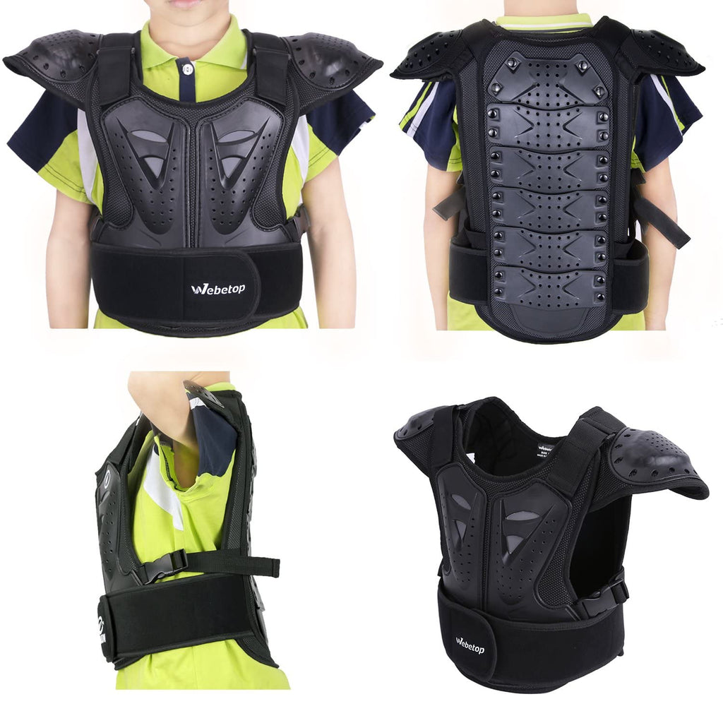 Webetop Kids Chest Protector Motocross Dirt Bike Body Chest Spine Protector Vest Gear for ATV MTB Skiing