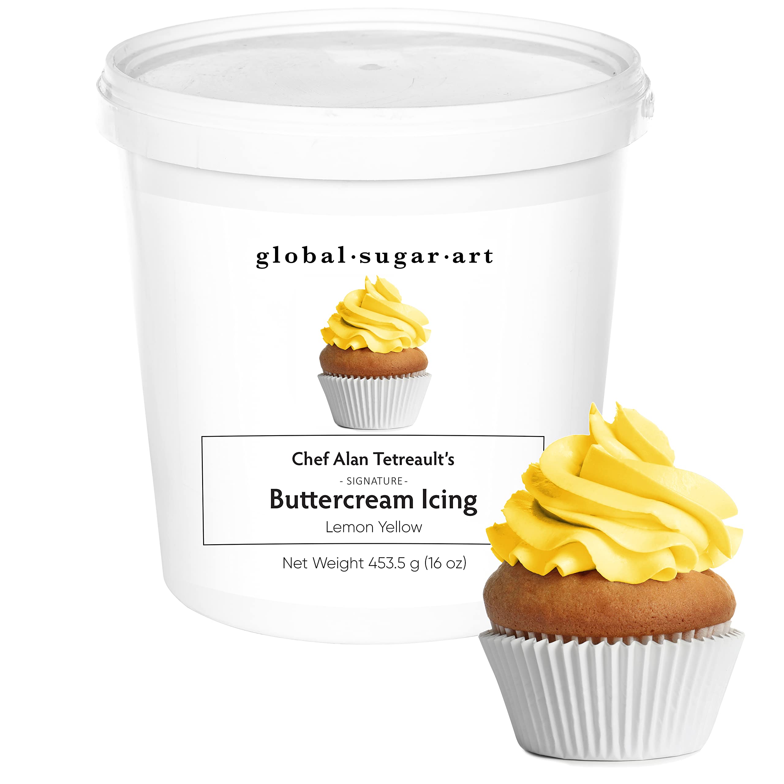 Black Buttercream Frosting for Cake Decorating – Firm Icing for Cakes & Cupcakes, 3 Pound Tub by Global Sugar Art/Chef Alan Tetreault (Midnight Black, 3 Pound)