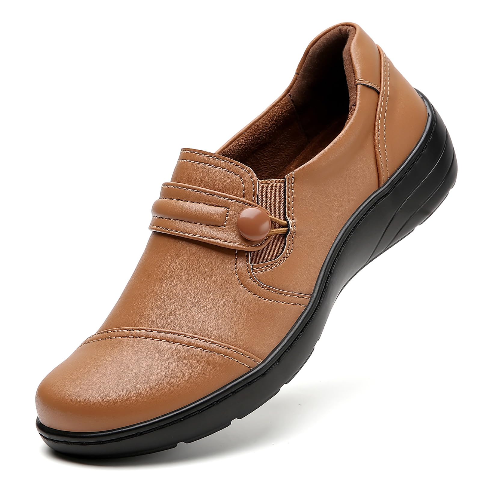 QAE Loafers for Women Orthopedic Loafers for Women Comfortable Women's Flat Slip-Ons Shoes for Dress Work Business Casual