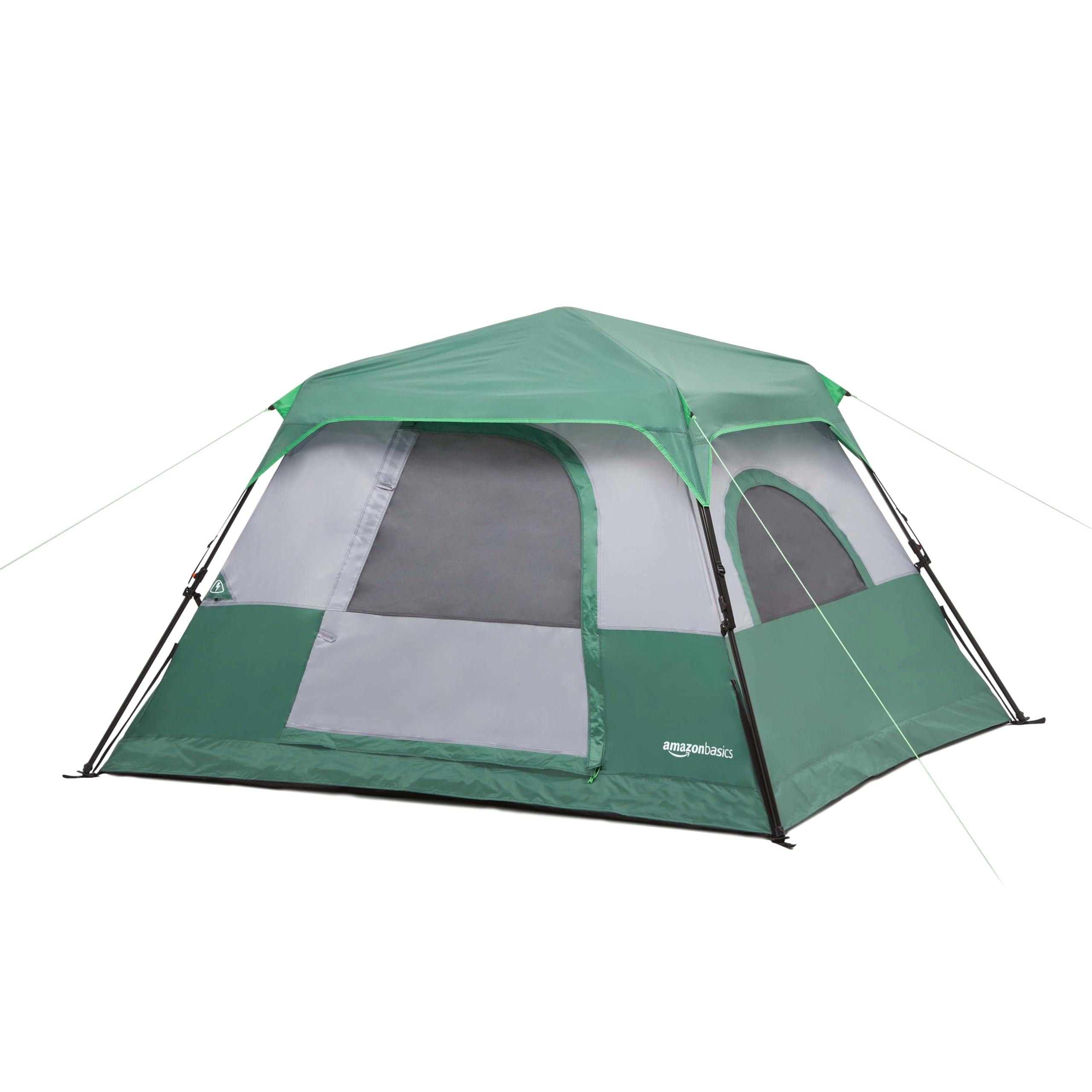 Amazon Basics Instant Camping Tent with Rainfly, Weather-Resistant, Quick Setup