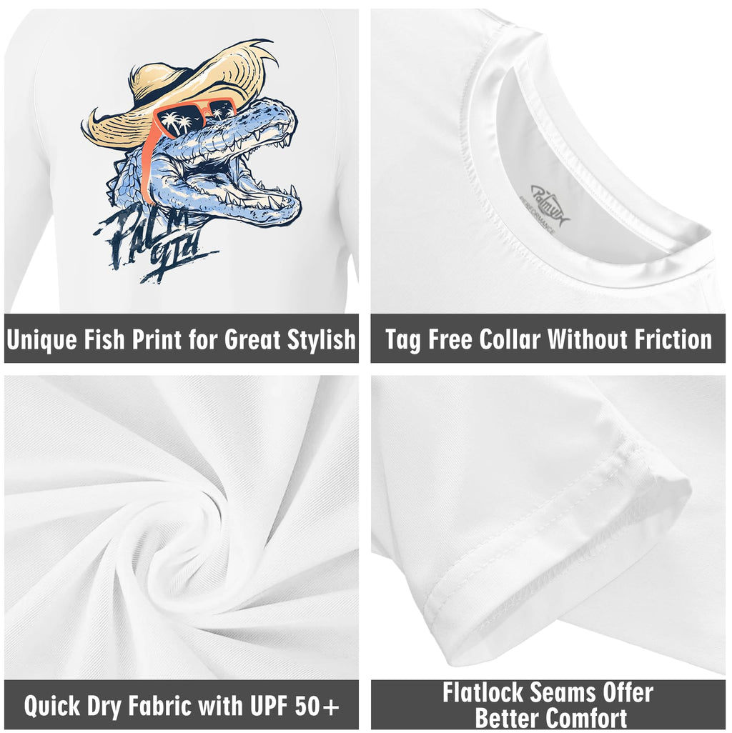 Palmyth Boys Fishing Shirt Youth Long Sleeve T-Shirt UPF 50+ Sun Protection