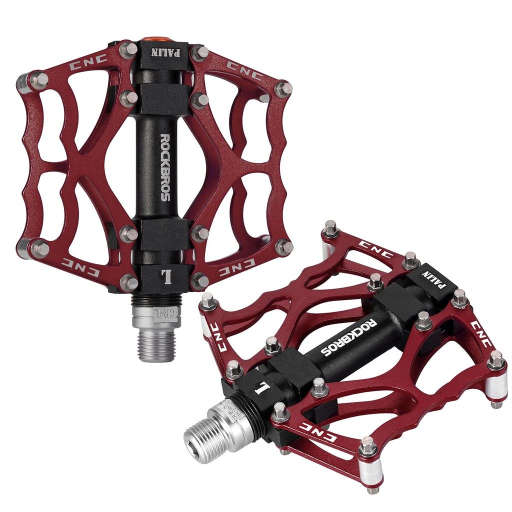 ROCKBROS Mountain Bike Pedals MTB Pedals CNC Non-Slip Lightweight Aluminum Alloy Bicycle Pedals Sealed Bearings Bicycle Platform Pedals 9/16" BMX Road Bike Pedal