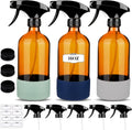 3 Pack/16 Oz Glass Spray Bottles, Refillable Empty Containers