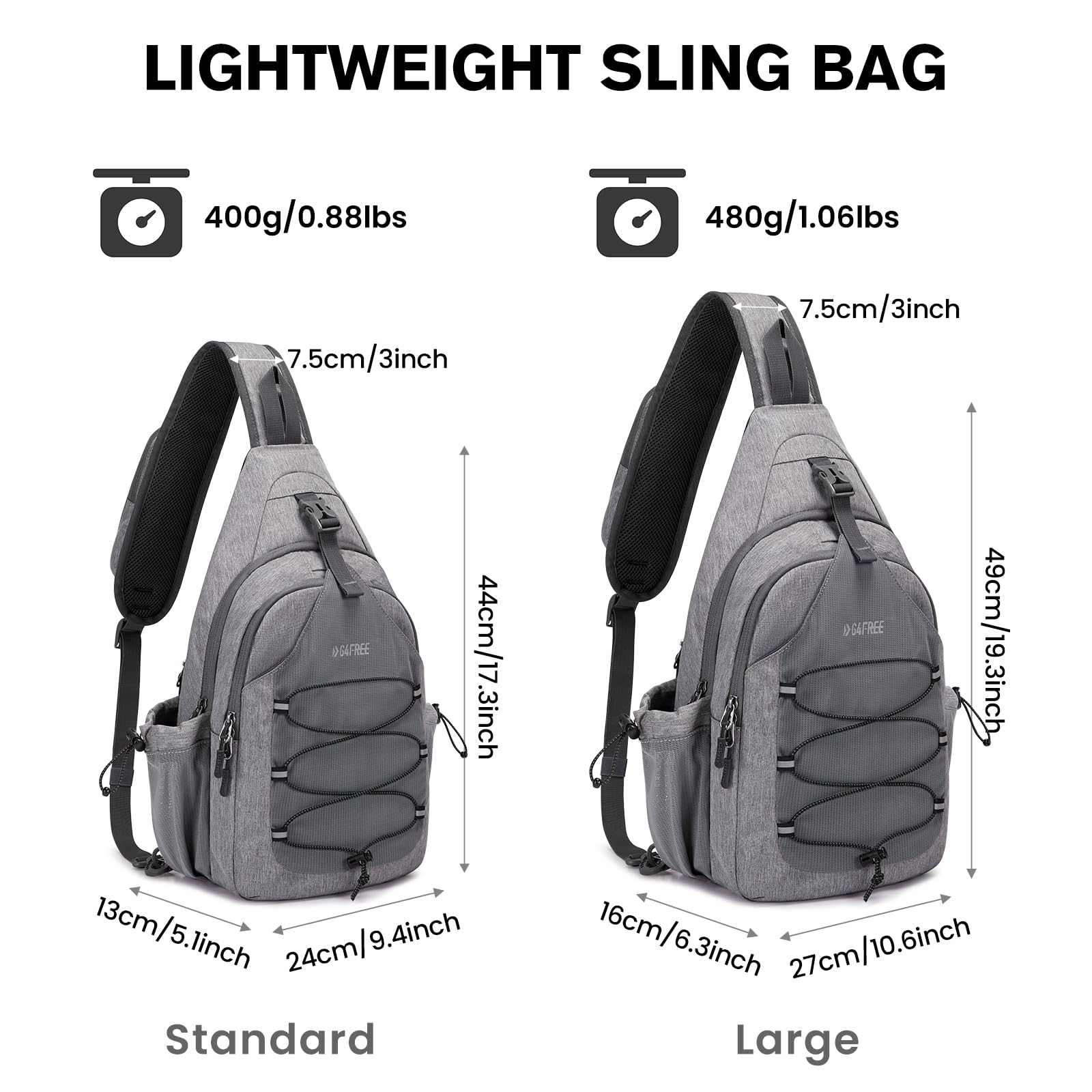 G4Free Pickleball Bag, Crossbody Sling Bag for Men Women, Pickleball Backpack, Pickle Ball Paddle Bag Gifts for Sports