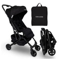 Colugo Compact Stroller+ Lightweight Travel Stroller 16lb, One-Hand Auto-Fold, Multi-Position Recline, for Infants and Toddlers Ages 6 Months to 4 Years, Rain Cover, Backpack and Cup Holder, Black