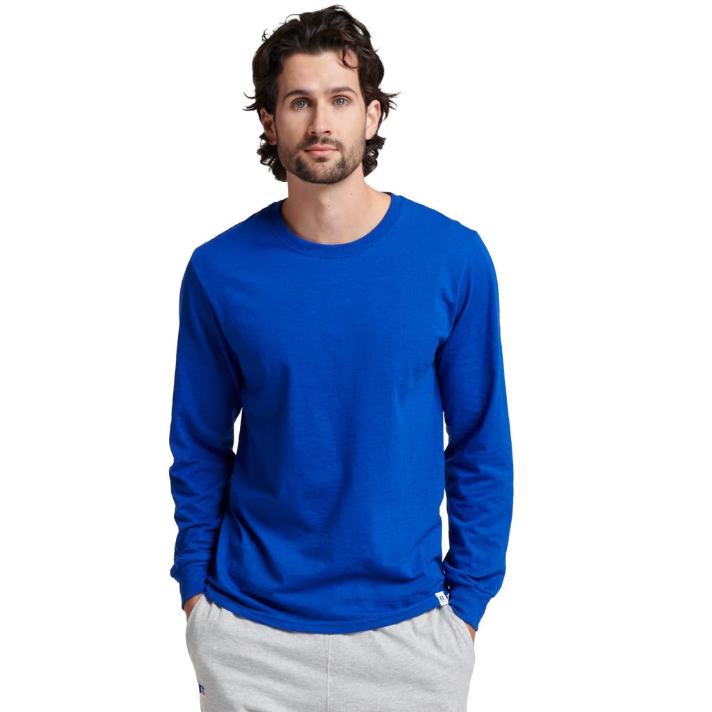 Russell Athletic Men's Dri-Power Long Sleeve Tees, Moisture Wicking, Odor Protection, UPF 30+