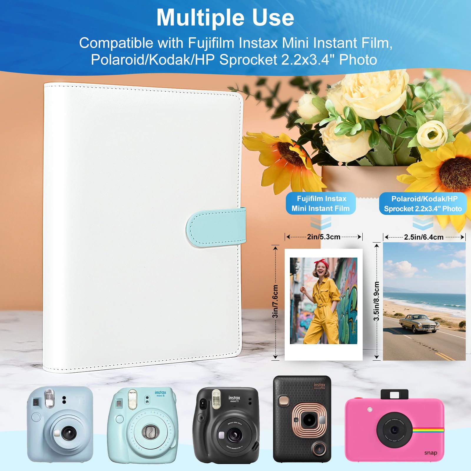 A5 Kpop Photocard Binder with 30 Pack 4-Pocket Card Pages, 6 Ring A5 Binder Card Collector Album with 240 Card Slots,PU Leather Binder Cover with Magnetic Buckle Closure for Organizing Trading Card