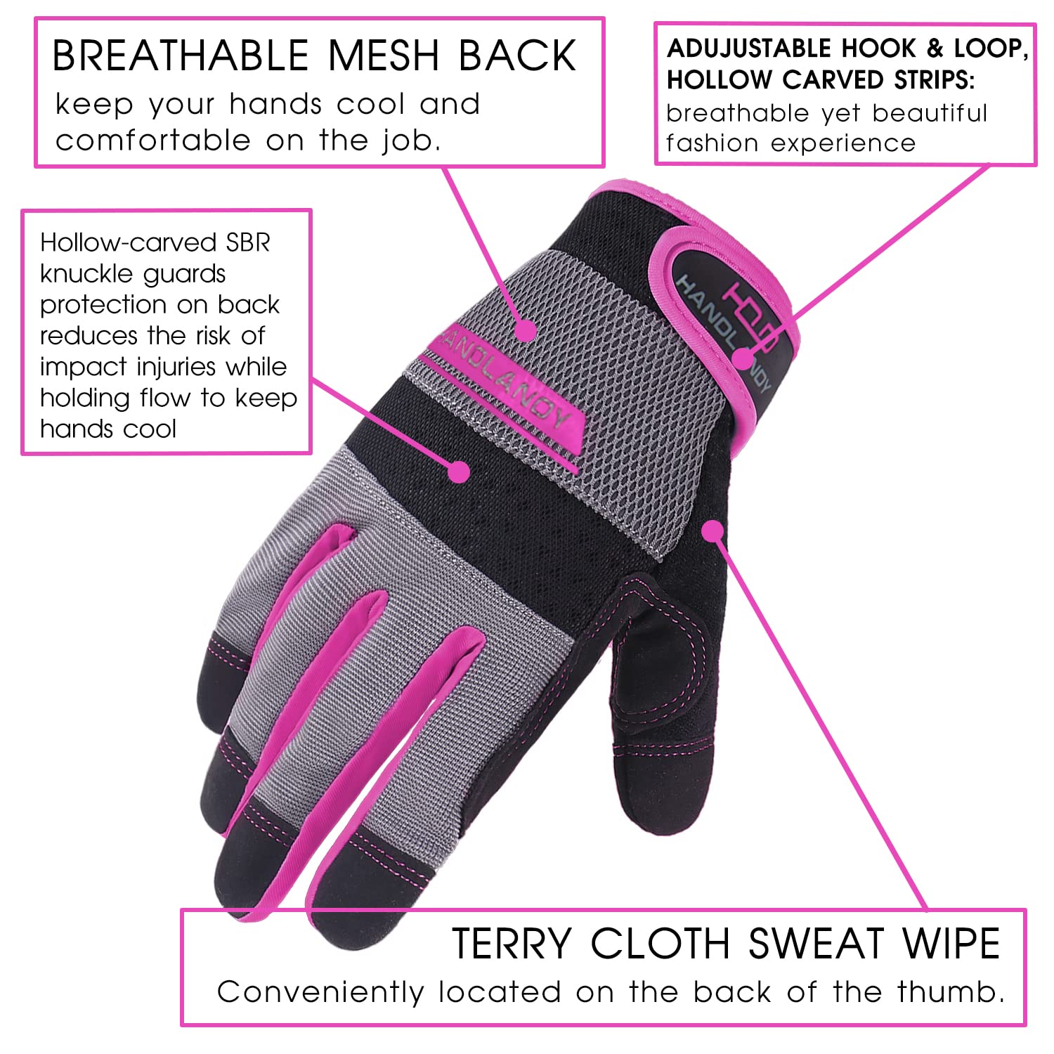 AIGEVTURE Safety Work Gloves Mens & Women, Light Duty Mechanic Gloves Touch Screen, Gardening Work Gloves with Grip,High Dexterity
