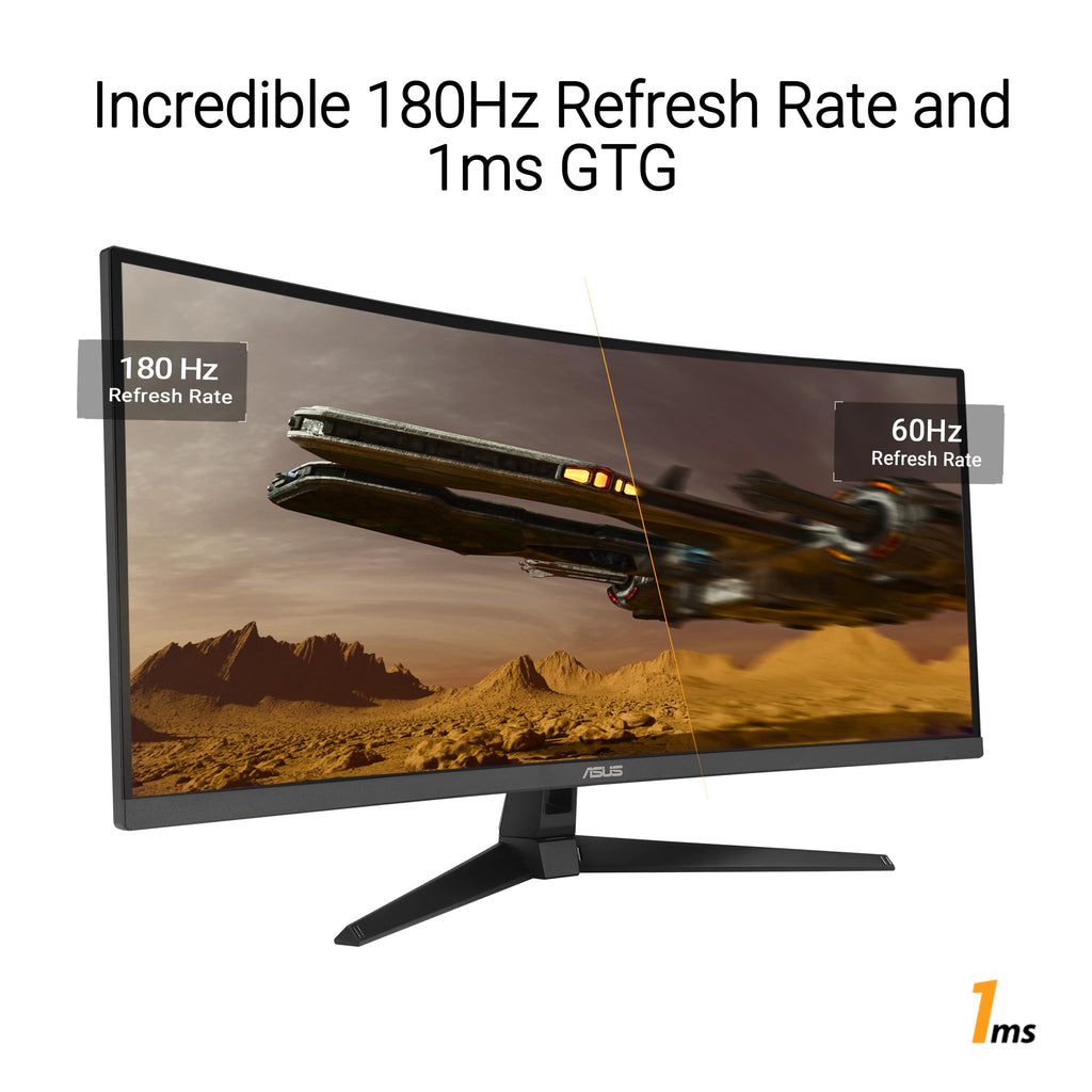 ASUS TUF Gaming 24” (23.8” viewable) 1080P Monitor (VG249QE5A) - FHD, 144Hz Overclock to 146Hz, IPS, Extreme Low Motion Blur Sync, 1ms, Speakers, Variable Overdrive, DisplayWidget Center, 3yr Warranty