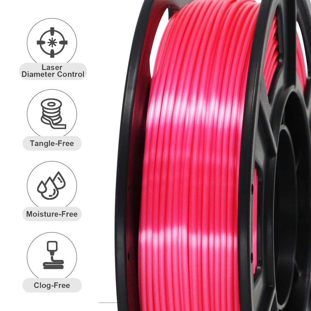 RepRapper PLA Filament, Multicolor Glitter Sample Pack, Shiny Galaxy Silk PLA1.75MM for 3D Printer, Glow in The Dark Sparkle Laser Series 3D Printer Filament, 250g*4