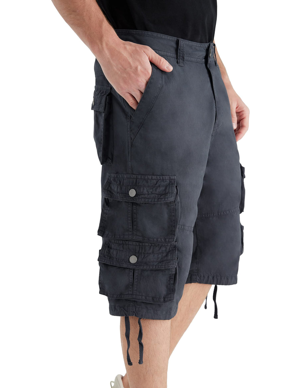YGREYG Mens Cargo Shorts Long Capri Below The Knee Shorts 3/4 Relaxed Fit Long Shorts with Pockets