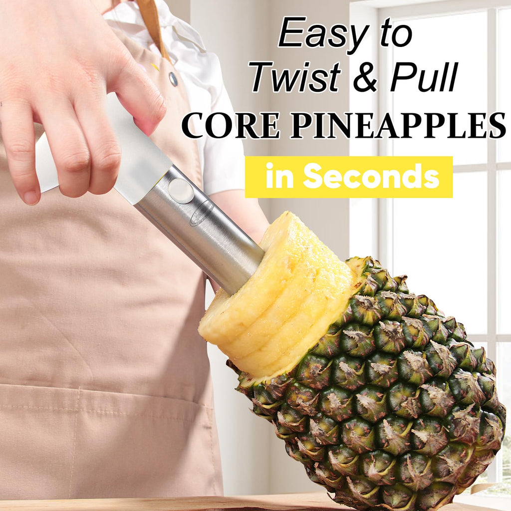 Pineapple Corer, [Upgraded, Reinforced, Thicker Blade] Newness Premium Pineapple Corer Remover, Stainless Steel Pineapple Core Remover Tool for Home & Kitchen with Sharp Blade for Diced Fruit Rings