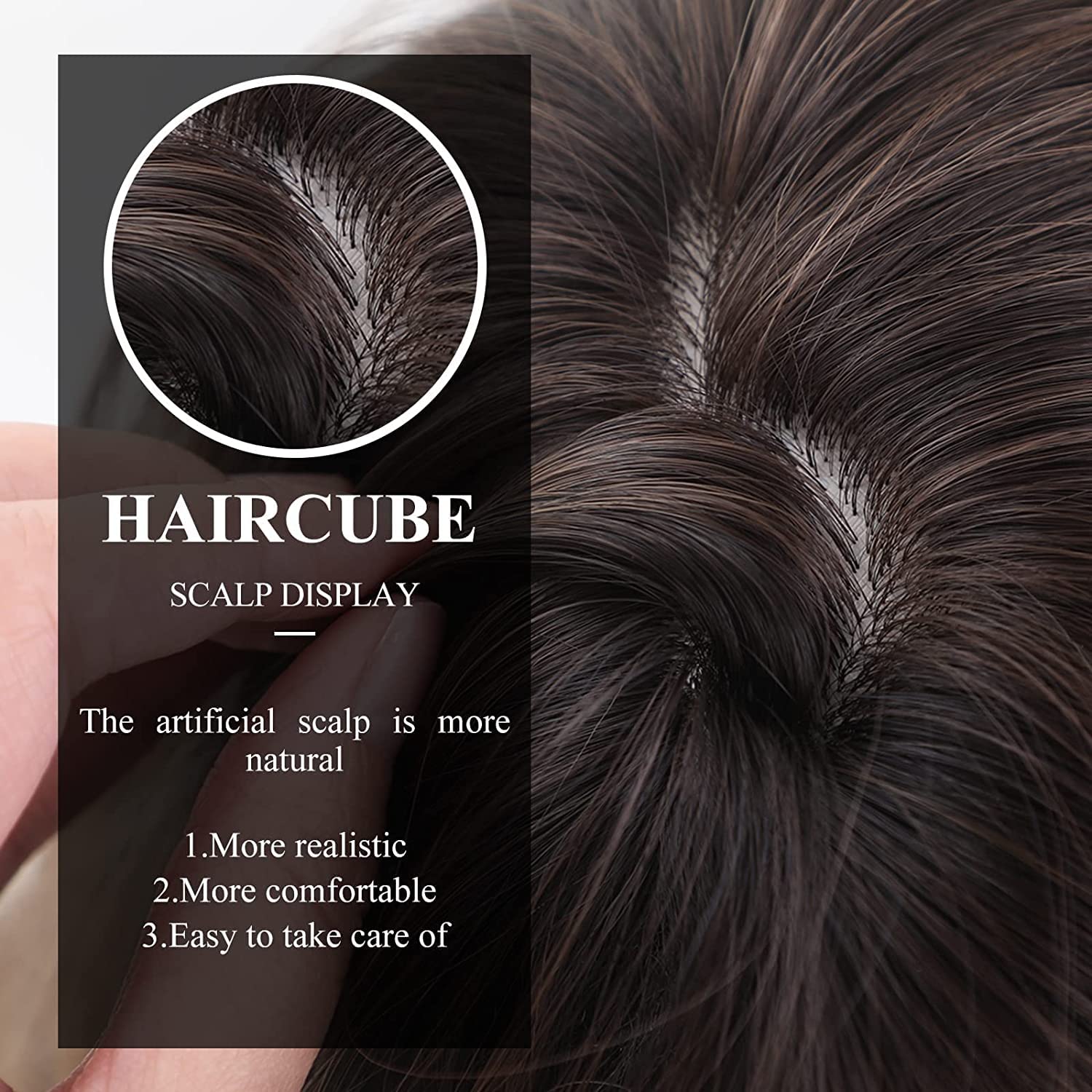 HAIRCUBE Auburn Wigs for Women,Long Layered Orange Wigs with Bangs Heat Resistant Synthetic Fibre Wigs(pelucas de cabello natural)
