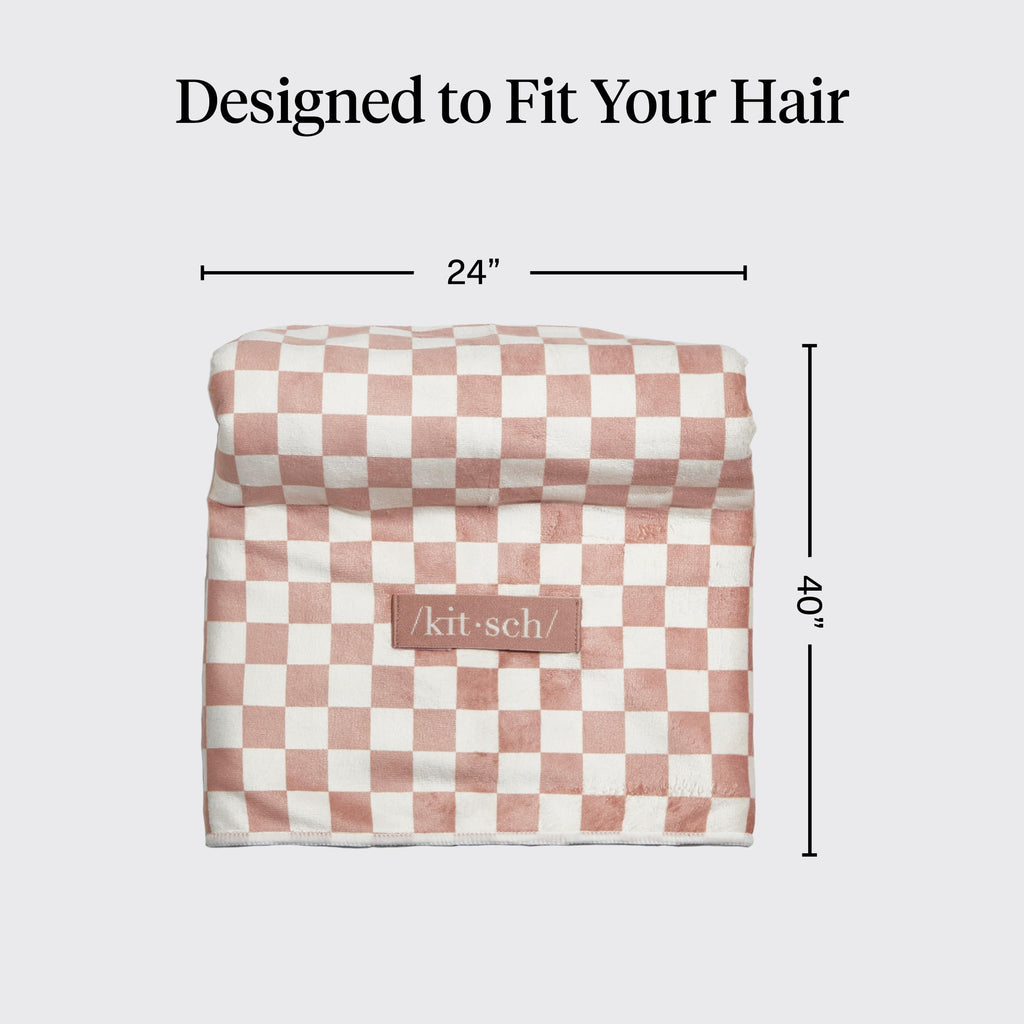 Kitsch Plush Microfiber Hair Towel Wrap for Women – Ultra Absorbent Microfiber Bath Towels for Wet, Curly, Long or Short Hair – Anti-Frizz Hair Wrap, Great Hair Care Gifts for Women