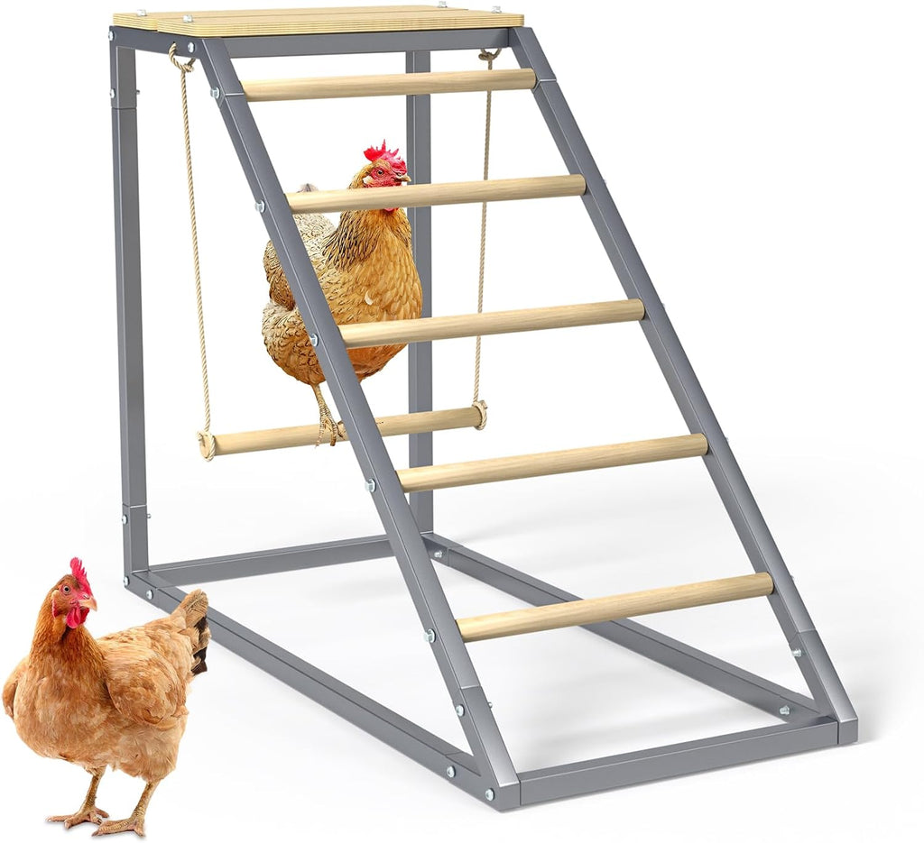 Chicken Coop Roosting Perch Essentials：Perfect for Backyard Poultry, Easy Installation &,Farm Roost Toys for Chickens(37.5''L x 15.7'' W x 27.5H'')