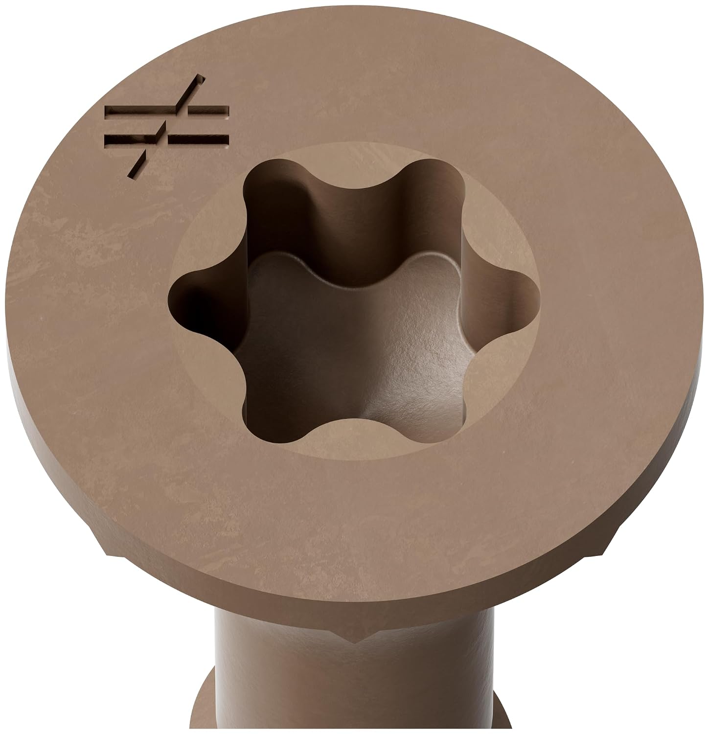 Simpson Strong-Tie DSVT212S Deck-Drive DSV Wood Screw (Collated) - #10 x 2-1/2 in. T-25 6-Lobe, Rimmed Flat Head, Quik Guard Coating, Low-Torque Threads, Tan (1000-Qty)