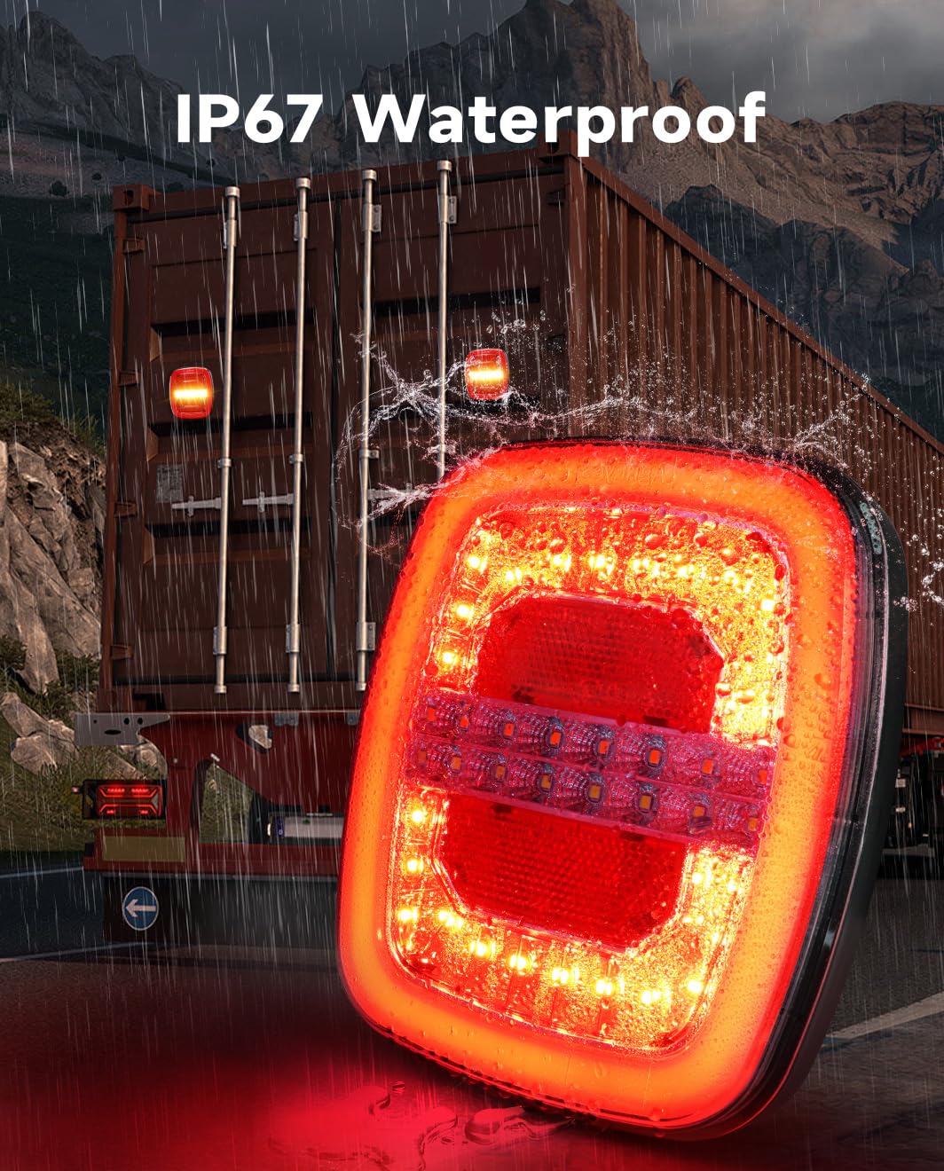 Agrieyes Halo Wireless Trailer Lights, 2 Mounting Options Magnetic Trailer Light for Towing, Portable LED Tow Lights Kit for Trucks, Boat, RV Amber