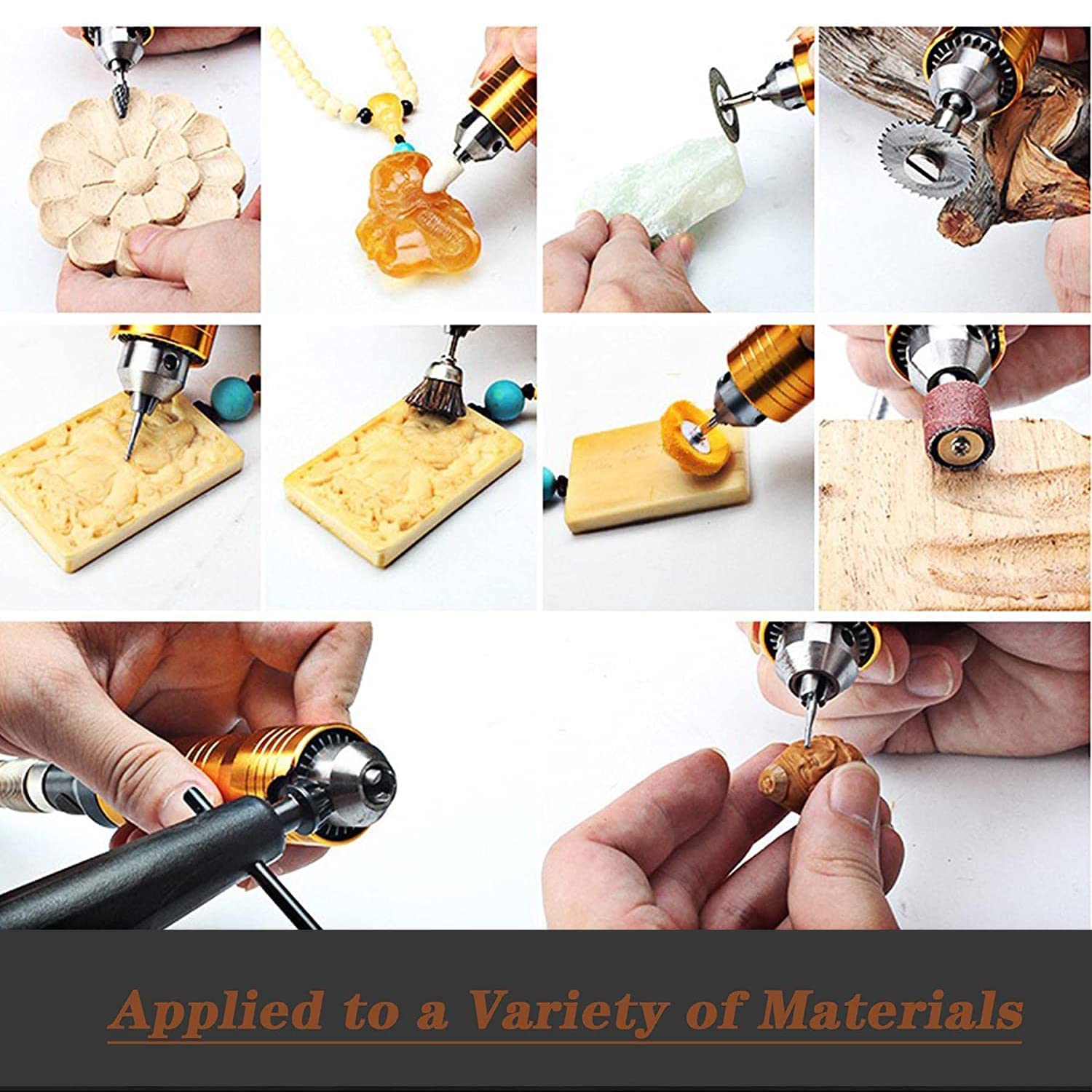 380W Flex Shaft Rotary Tool with Stepless Speed Foot Pedal, Multi-Function Metal Hanging Grinder Carver Kit - Ideal for Carving, Buffing, Drilling, Polishing, Sanding, Cutting- Includes DIY Accessorie