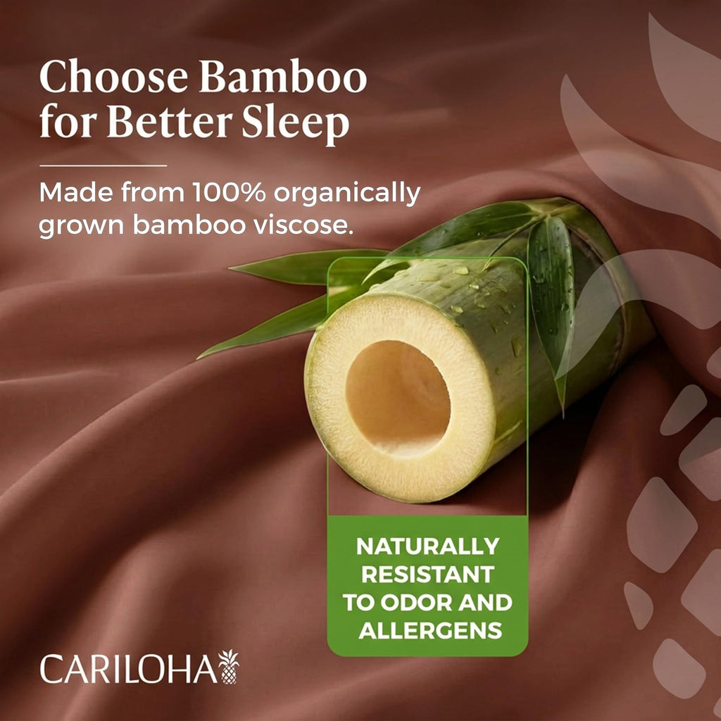 Cariloha Aloha Soft 100% Organic Bamboo Viscose Sheets – 4-Piece Queen Sheet Set – 16 in Deep Pockets – Buttery Soft, Hypoallergenic, Cooling Sheets – Oeko-TEX Standard 100 – Cape Blue