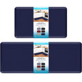 HappyTrends 2 PCS Kitchen Mat Cushioned Anti-Fatigue Floor Mat, Heavy Duty Ergonomic Comfort Foam Standing Mat, Waterproof Non-Slip Kitchen Rugs for Home, Office, Laundry,Black