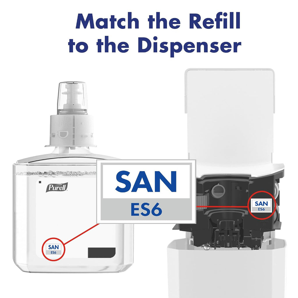 PURELL Brand Advanced Hand Sanitizer Foam, Clean Scent, 1200 mL Refill for PURELL ES6 Automatic Hand Sanitizer Dispenser (Pack of 2) - 6453-02