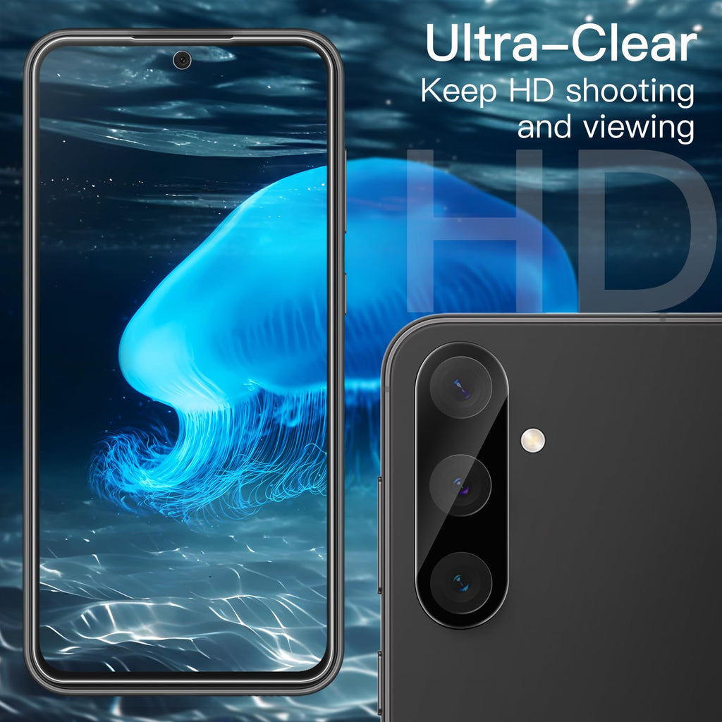 JETech Screen Protector for Samsung Galaxy S20 FE 6.5-Inch with Camera Lens Protector, Tempered Glass Film, Fingerprint ID Compatible, HD Clear, 2-Pack Each