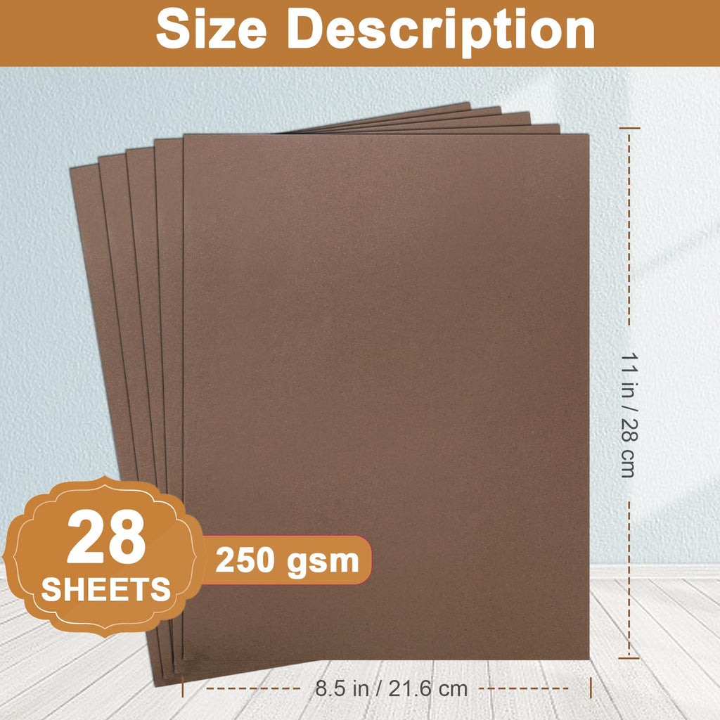 Silunkia 28 Sheets Black Cardstock 8.5 x 11 for Halloween, 250gsm/92lb Heavyweight Black Paper Card Stock for DIY Cards, Scrapbooking, Greeting Cards, Invitations, Party