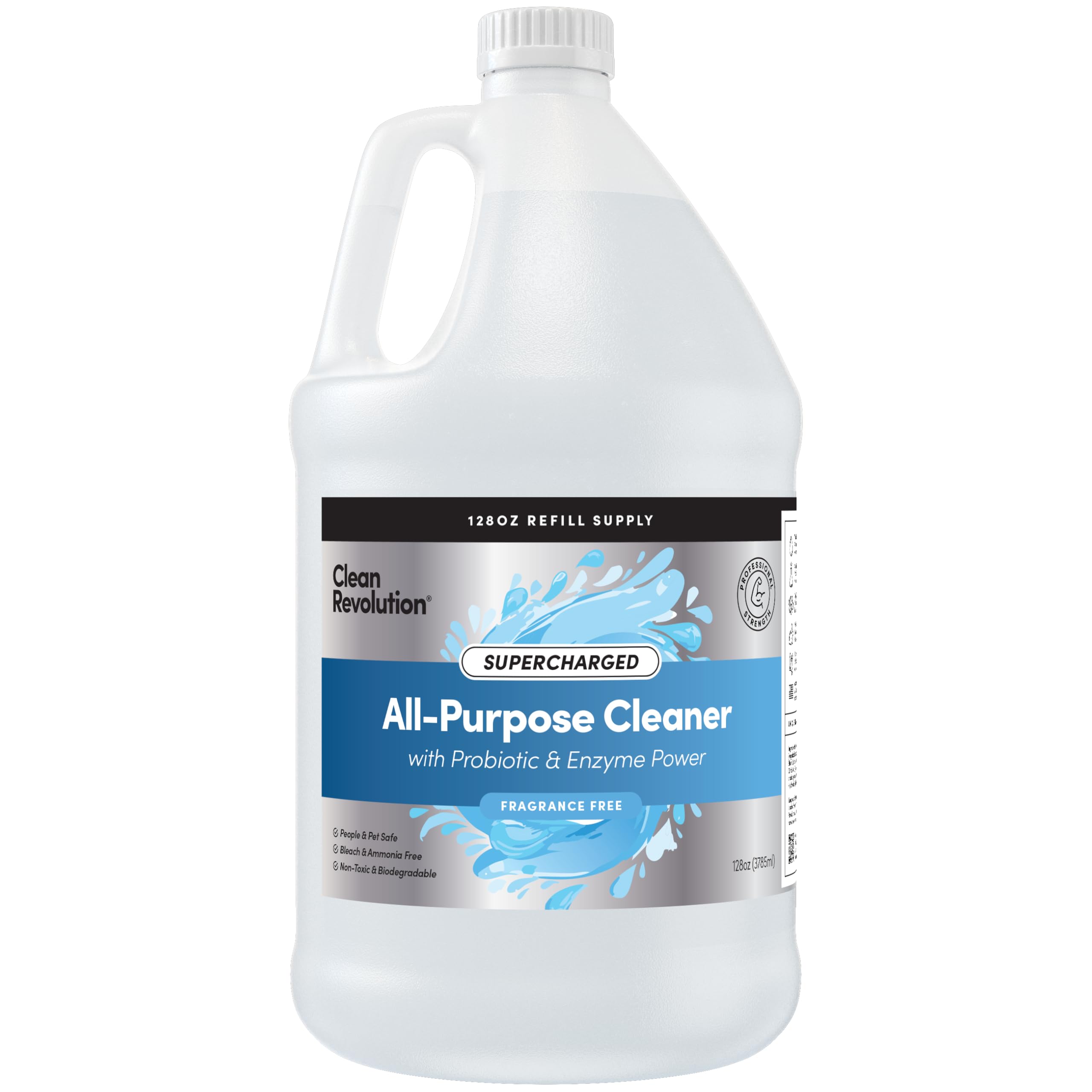 Clean Revolution Multi Surface Cleaner Refill Supply, Non-Toxic, Eco-Friendly & Plant-Based, Ready to Use, Dreamy Citrus, 128 Fl Oz (1 Gallon)