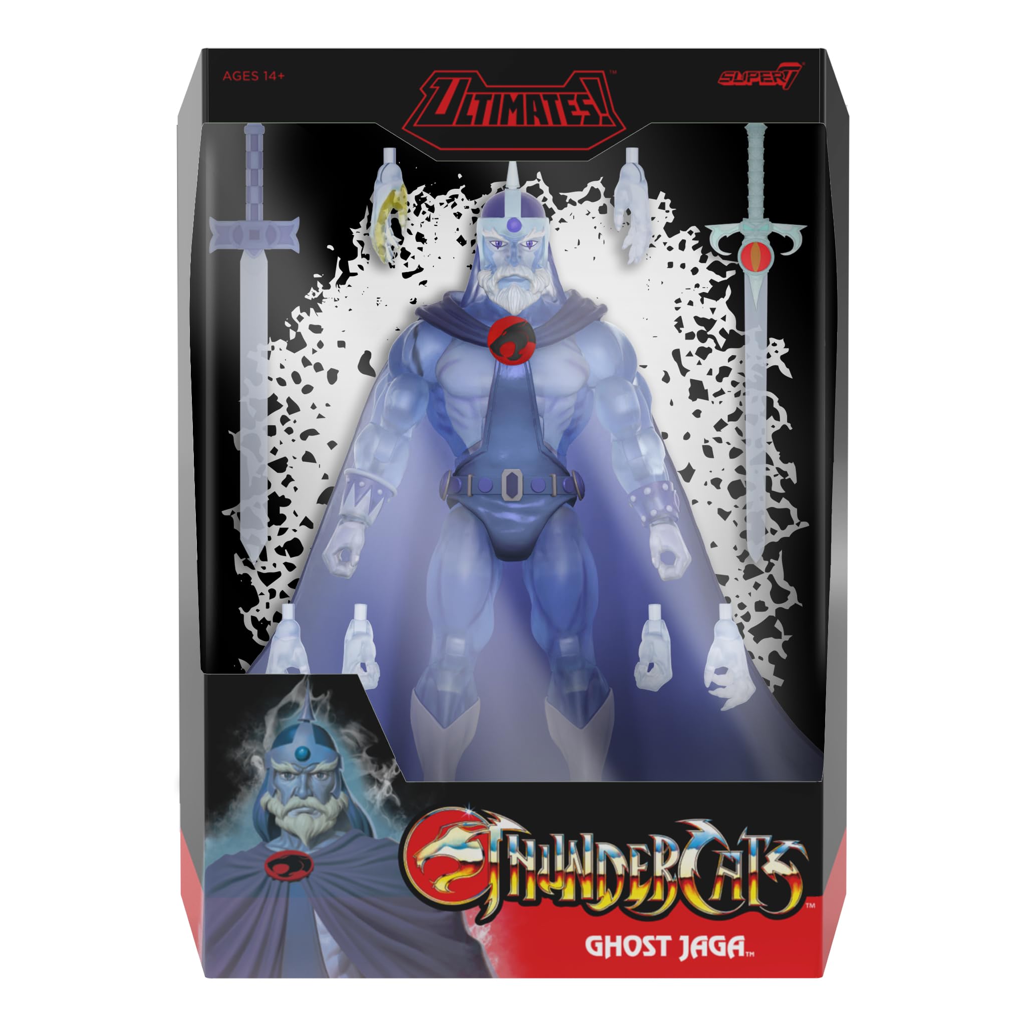 Super7 ULTIMATES! Thundercats Ghost Jaga - 7" Thundercats Action Figure with Accessories - Classic Cartoon Collectibles and Retro Toys
