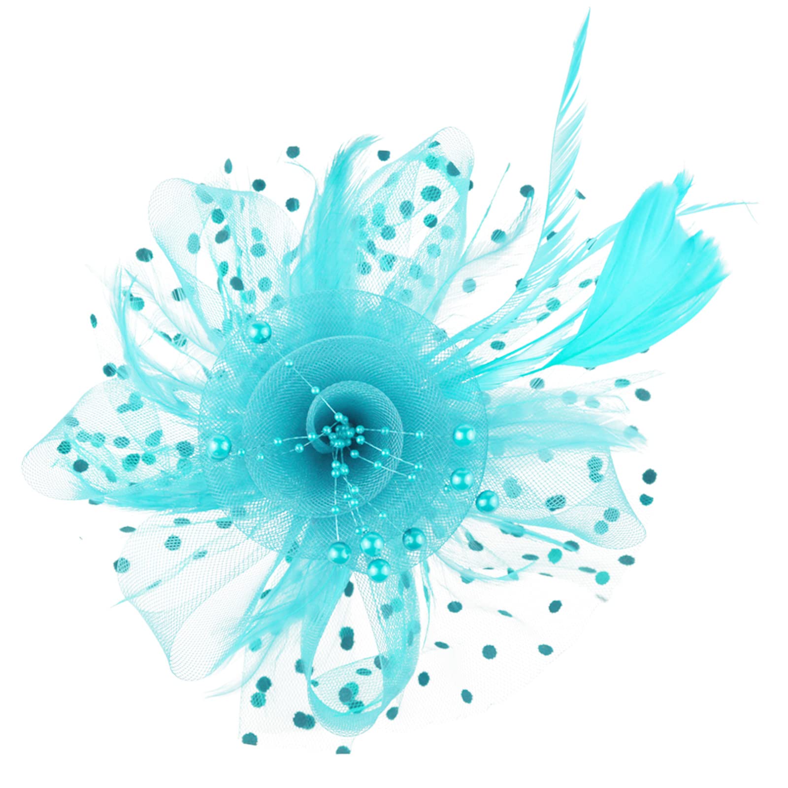 AQOKKA Women Fascinators Hats Flower Fascinators with Headband and Clip Tea Party Headwear for Women and Girls
