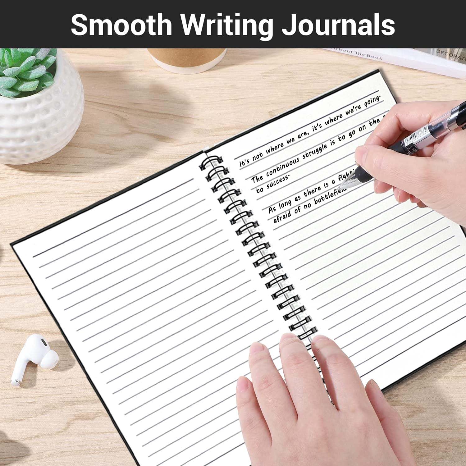 4Pack Small Spiral Notebook A5, 8.25x5.5” 120 Lined Pages Black & Red Wide Ruled Spiral Journal Bulk Blank Kraft Cover Spiral Bound Notebook & Writing Pads for Home Office Meeting Work Note Taking