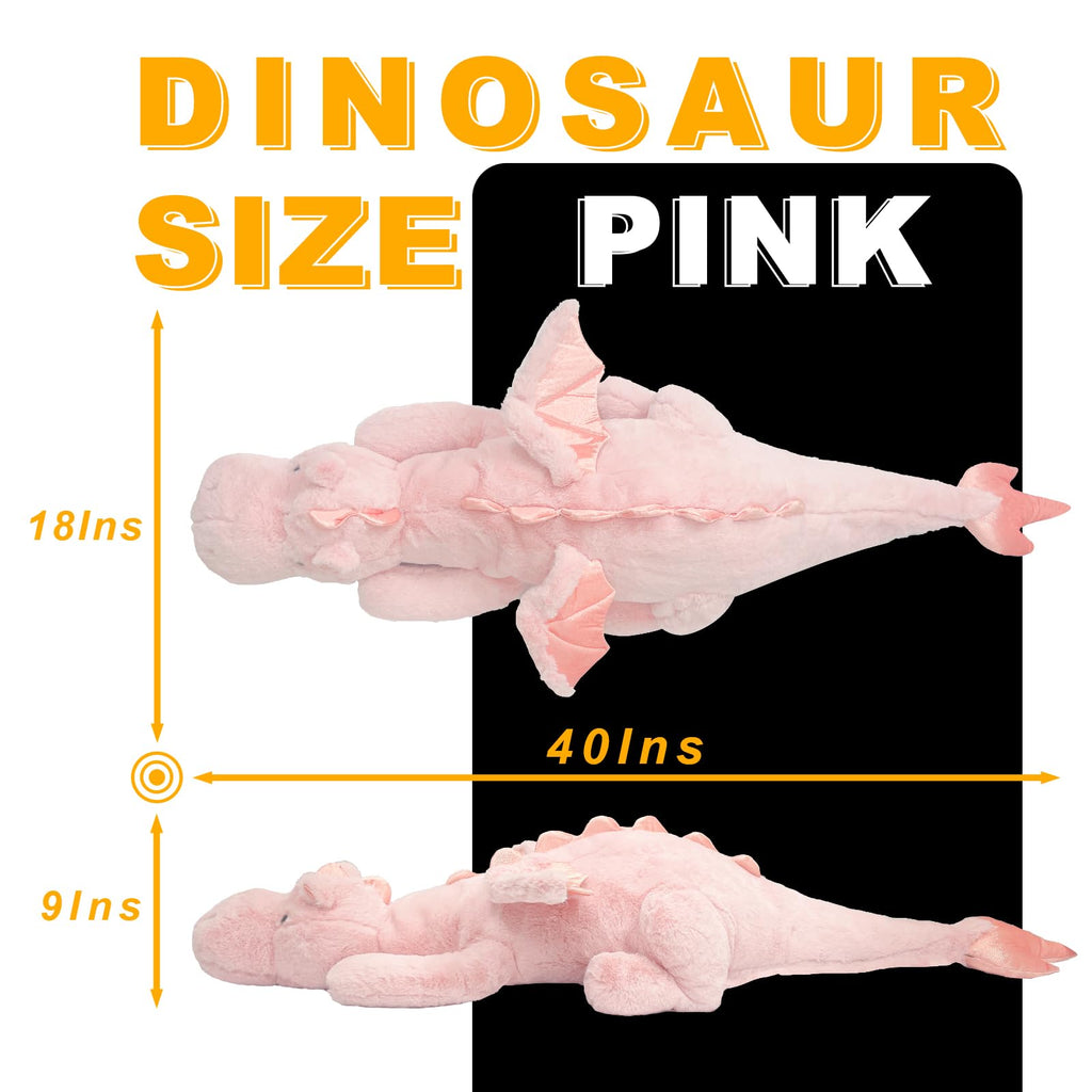 YOUBLEK 27.5 in 2Lb Weighted Stuffed Animals,Cute Plush Dragon,Weighted Stuff Dinosaur Toy for Kids Adult Gift or Decoration
