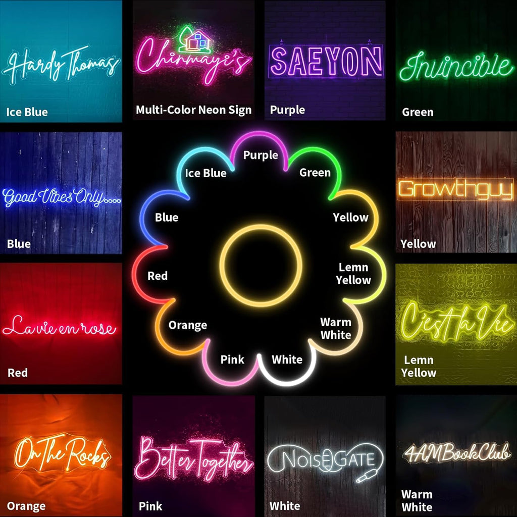 CIONAOR Custom Neon Sign, Personalized UV Printed LED Backlit Illuminated Sign Customizable for Business LoGo, Salon Beauty Nail Studios Light Up Name Metal Sign, Images Neon Lighting Customized