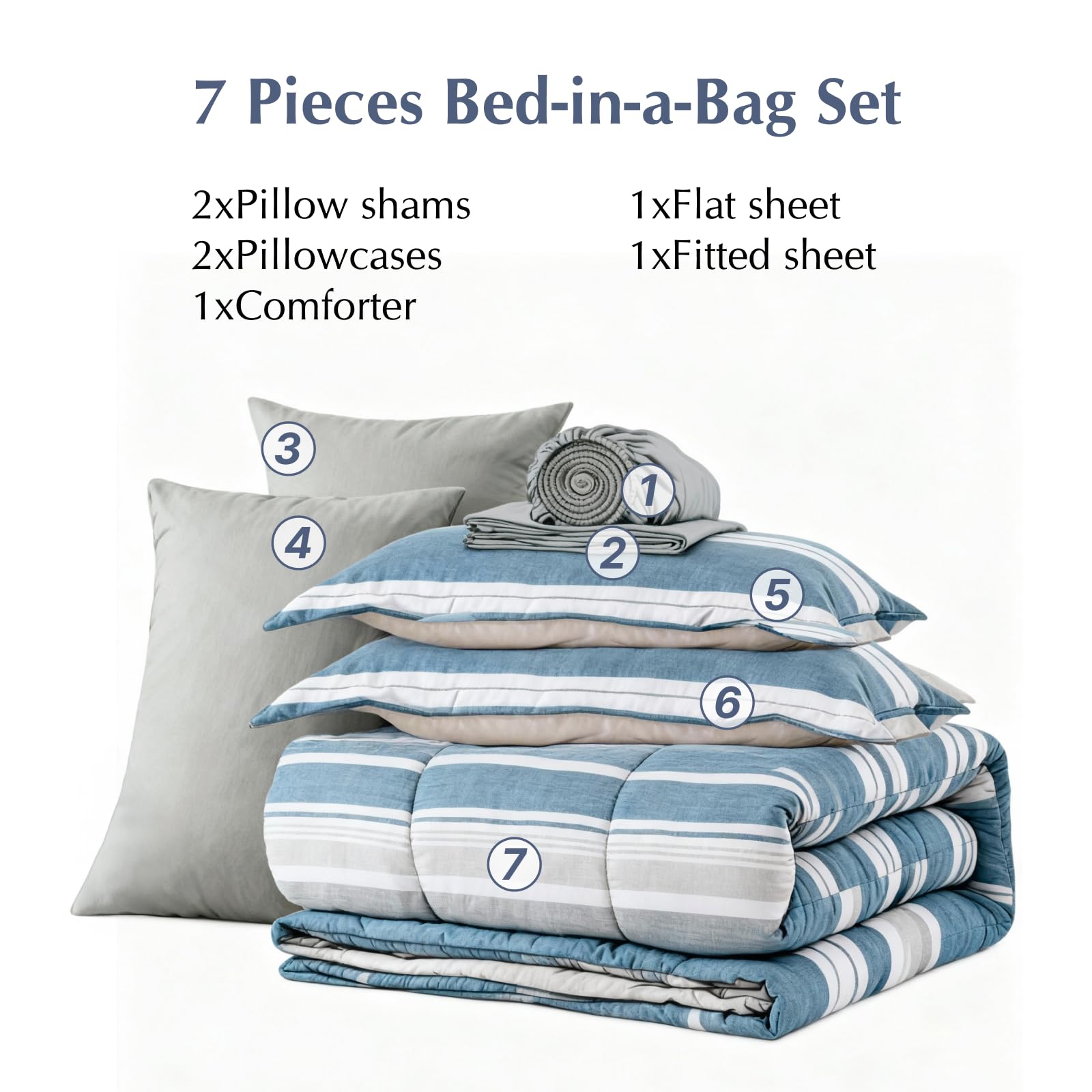 AMBERSPACE Plaid Twin XL Comforter Set Black, Reversible Checkered Bedding Set 5 Pieces for Boys Girls Teen, Lightweight Bed in a Bag for Dorm with Sheets, Pillowcase & Sham