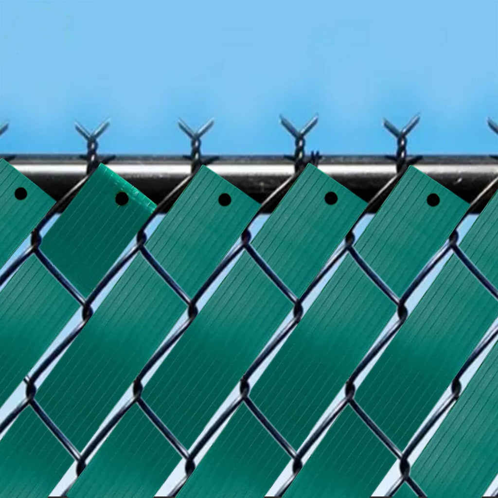 Chain Link Fence Privacy Tape, 246ft x 0.15ft Chain Link Fence Slats, Fence Covering Privacy, Brown (200PCS Button + Puncher Included)