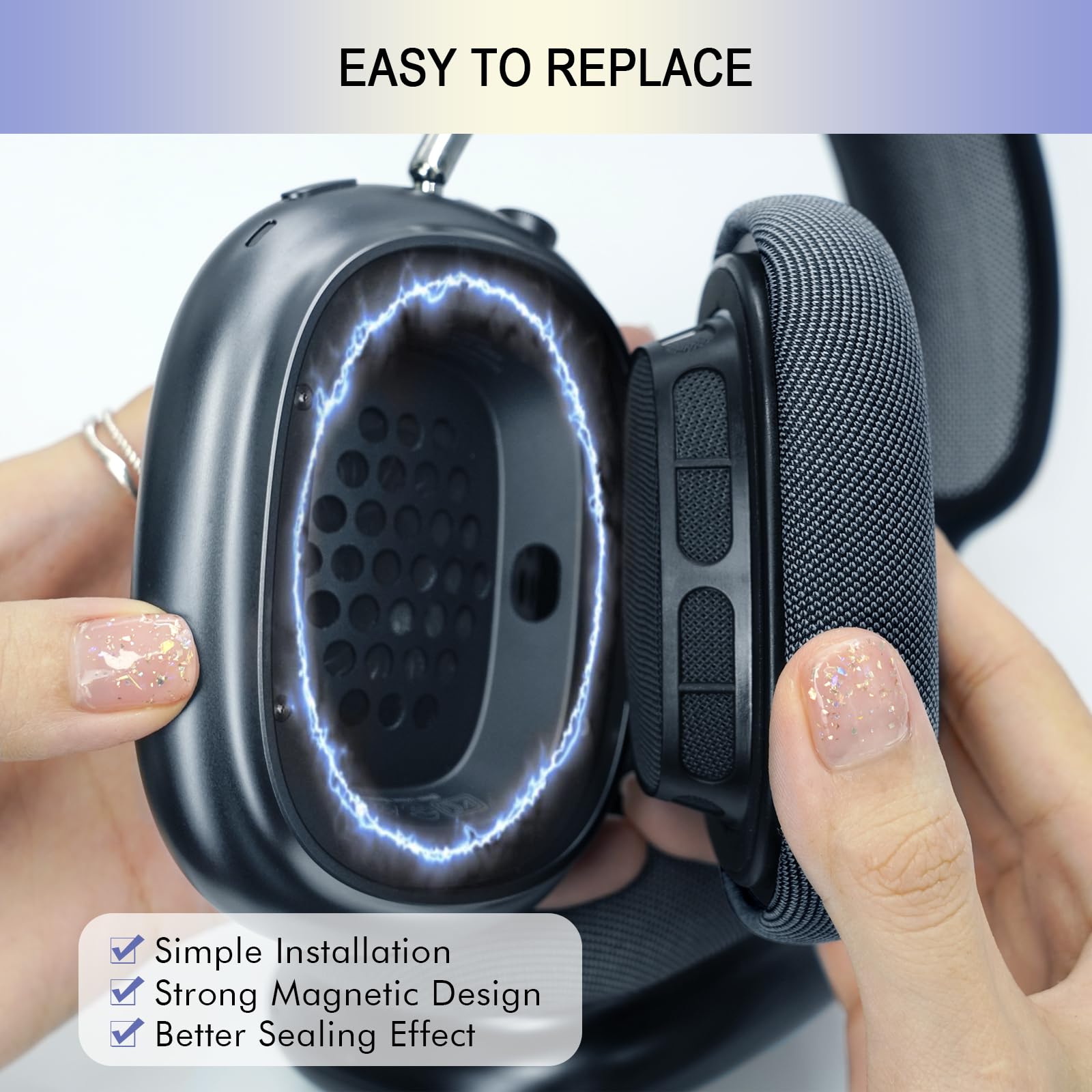 Ear Cushions for AirPods Max - Mesh Fabric Ear Cups Cover Replacement - Upgraded Cushion for Apple Air Pods Max Headphones (Green)