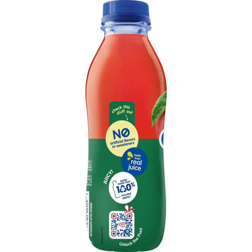 Snapple Apple Juice Drink, 16 fl oz recycled plastic bottle, 6 pack