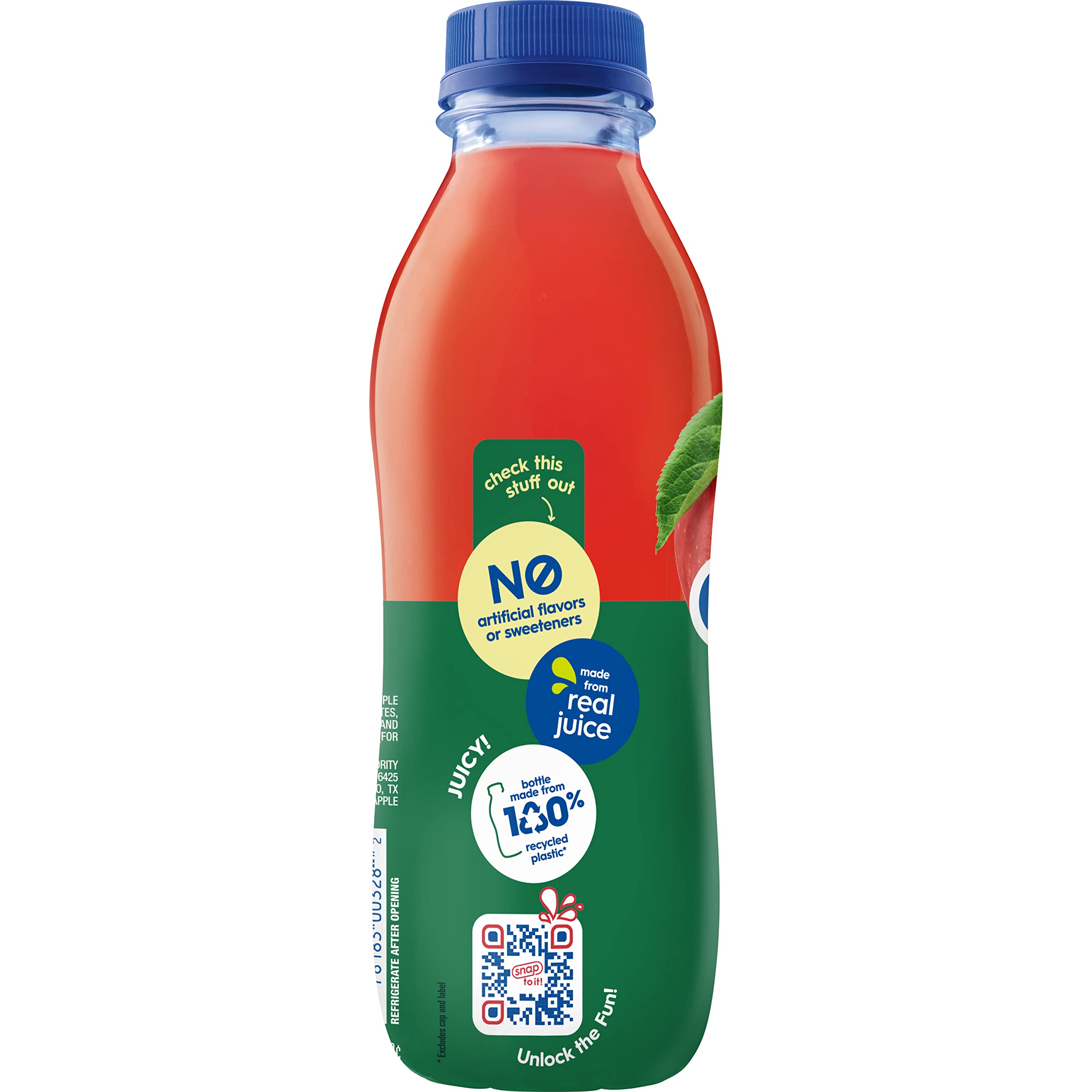Snapple Apple Juice Drink, 16 fl oz recycled plastic bottle, 6 pack